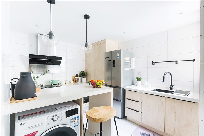 趣味十足的北欧风格110平米复式厨房装修效果图