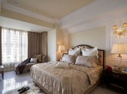 华丽欧式风格80平米小户型卧室背景墙装修效果图