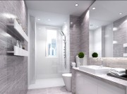 时尚简约现代风格200平米别墅卫生间浴室柜装修效果图