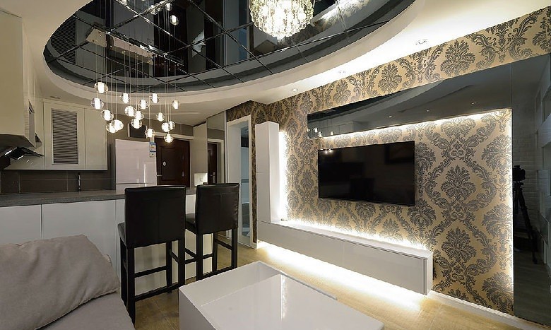 奢华时尚欧式风格70平米一居室装修效果图