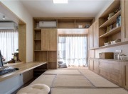 朴素自然的日式风格120平米三居室卧室榻榻米装修效果图