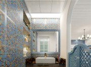 浪漫的地中海风格120平米三居室卫生间装修效果图