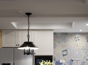 低调简洁美式风格120平米四居室厨房橱柜装修效果图