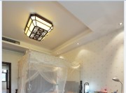 华丽壮观中式风格220平米别墅卧室吊顶装修效果图