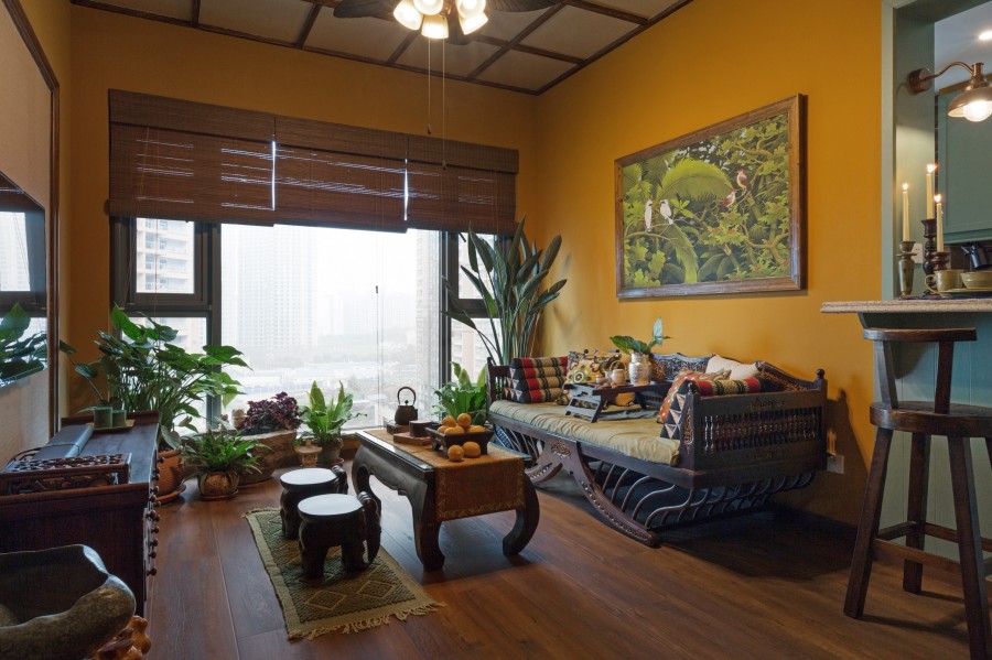 迷情的东南亚风格50平米一居室装修效果图