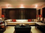 静谧的东南亚风格130平米四居室客厅装修效果图