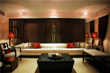 静谧的东南亚风格130平米四居室装修效果图