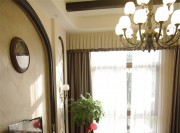 沉稳美式新古典风格120平米复式客厅装修效果图