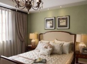质朴温暖美式风格100平米复式loft卧室背景墙装修效果图