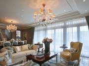 富丽堂皇的美式风格200平米别墅客厅飘窗装修效果图