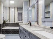 经典舒爽美式风格120平米三居室卫生间浴室柜装修效果图