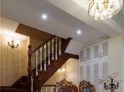 柔和美式风格120平米复式loft阁楼楼梯装修效果图