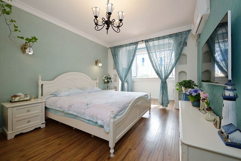 梦中的地中海风格50平米一居室卧室装修效果图
