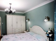 蓝色地中海风格60平米二居室卧室衣柜装修效果图