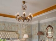 高贵奢华美式风格180平米别墅客厅吊顶装修效果图