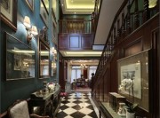 富丽堂皇的美式风格200平米别墅客厅楼梯装修效果图