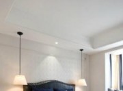 典雅简约美式风格100平米三居室卧室背景墙装修效果图