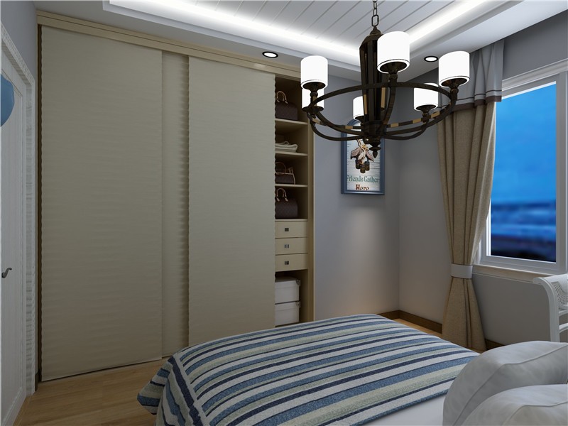 情趣十足的地中海风格110平米三居室卧室衣柜装修效果图