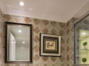 质朴温暖美式风格100平米复式loft卫生间浴室柜装修效果图