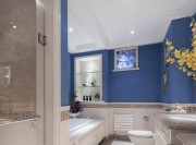 温馨优雅的美式风格70平米一居室卫生间浴室柜装修效果图