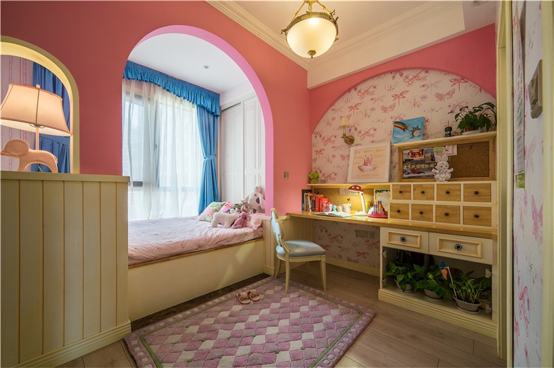 清新休闲的田园风格140平米四居室儿童房装修效果图