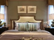 富丽堂皇的美式风格200平米别墅卧室背景墙装修效果图