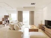 清新舒适的日式风格70平米一居室客厅吊顶装修效果图