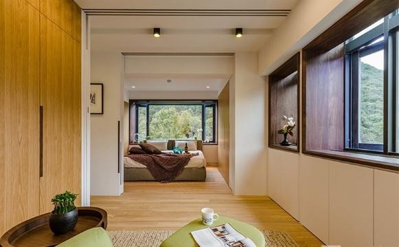 古典雅致日式风格80平米二居室客厅吊顶装修效果图