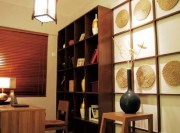 清爽中式风格60平米小户型客厅壁橱装修效果图