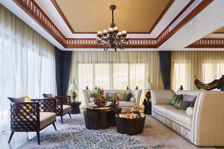 独特的东南亚风格150平米别墅客厅装修效果图