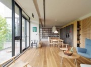 静谧自然日式风格200平米别墅客厅吊顶装修效果图