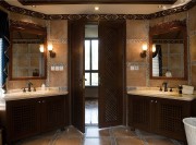 休闲的东南亚风格160平米别墅卫生间浴室柜装修效果图
