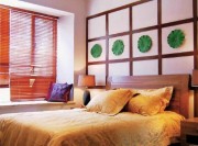 清爽中式风格60平米小户型卧室背景墙装修效果图