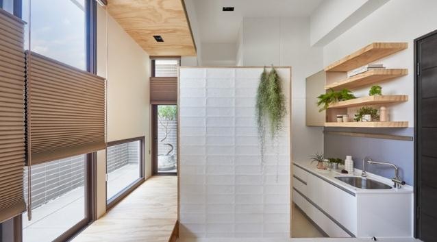 宽敞舒适日式风格60平米一居室厨房橱柜装修效果图