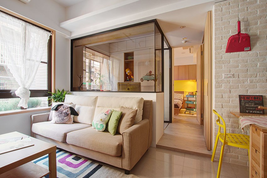 创意日式风格80平米一居室装修效果图