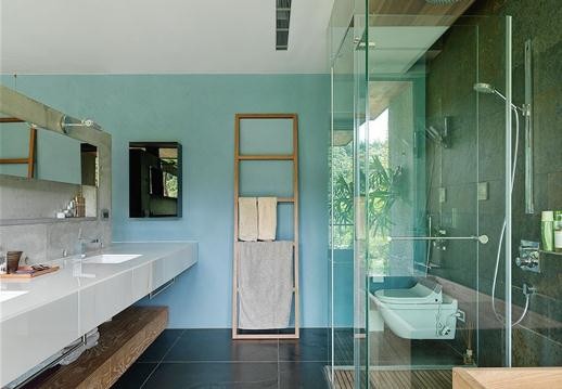 静谧自然日式风格200平米别墅卫生间浴室柜装修效果图