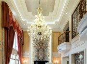 古典欧式风格别墅客厅吊顶装修效果图