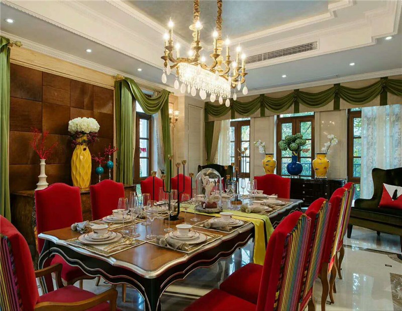 古典欧式风格别墅餐厅装修效果图