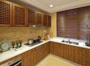 华丽大气中式风格140平米三居室厨房橱柜装修效果图