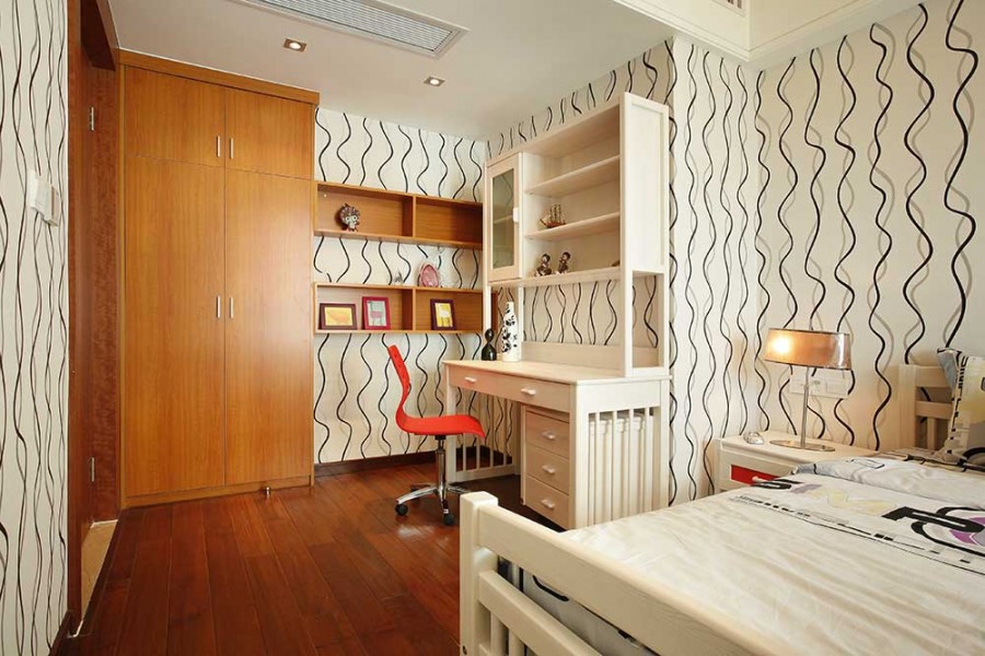 品质新古典风格100平米二居室卧室壁橱装修效果图