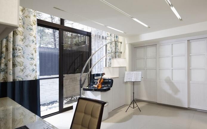 优雅简洁新古典风格100平米二居室装修效果图