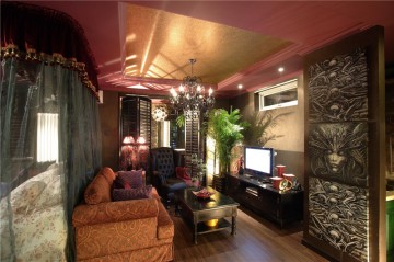 神秘色彩的东南亚风格一居室装修效果图