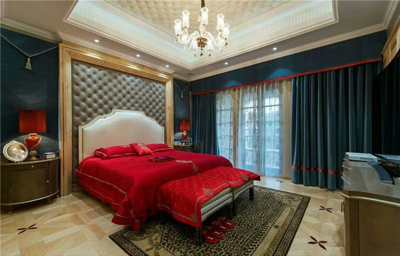 古典欧式风格别墅卧室装修效果图