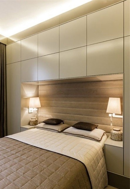 时尚欧式新古典风格70平米小户型卧室背景墙装修效果图