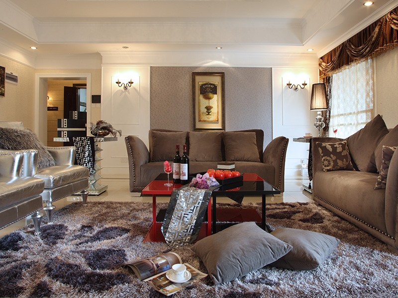 童话般的新古典风格140平米三居室客厅装修效果图