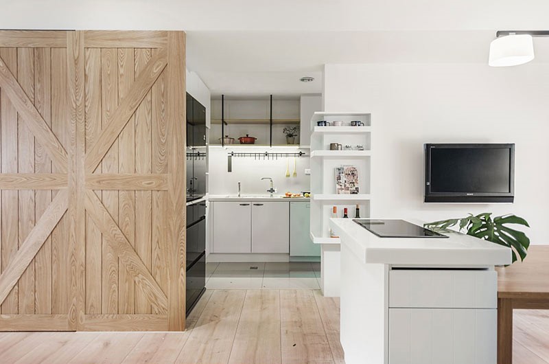 简洁的北欧风格公寓厨房装修效果图