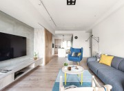 简洁的北欧风格公寓客厅装修效果图