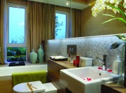 自然舒适新古典风格90平米二居室卫生间浴室柜装修效果图