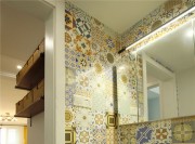 温馨的北欧风格130平米三居室卫生间装修效果图