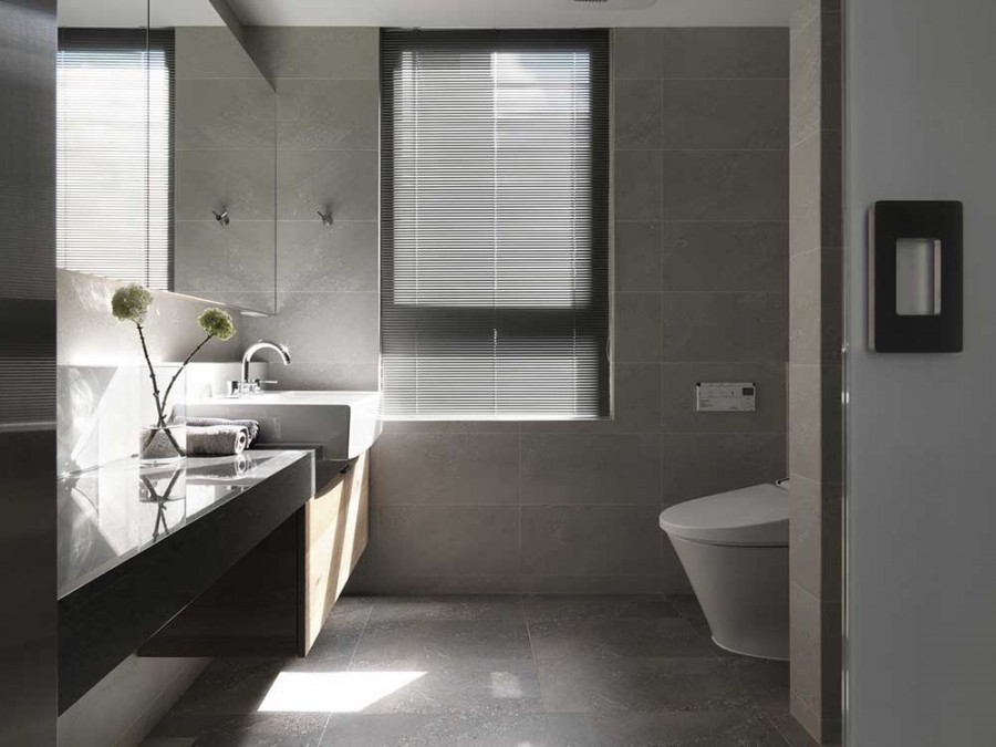 清爽现代简约风格70平米一居室卫生间浴室柜装修效果图